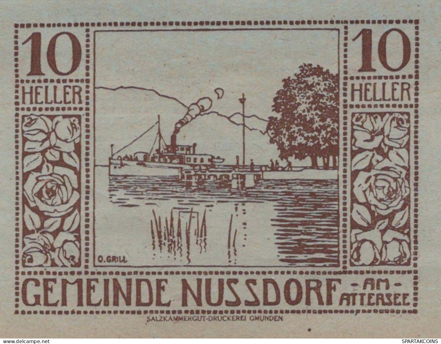 10 HELLER 1920 Stadt NUSSDORF AM ATTERSEE Oberösterreich Österreich Notgeld Papiergeld Banknote #PG636 - [11] Local Banknote Issues