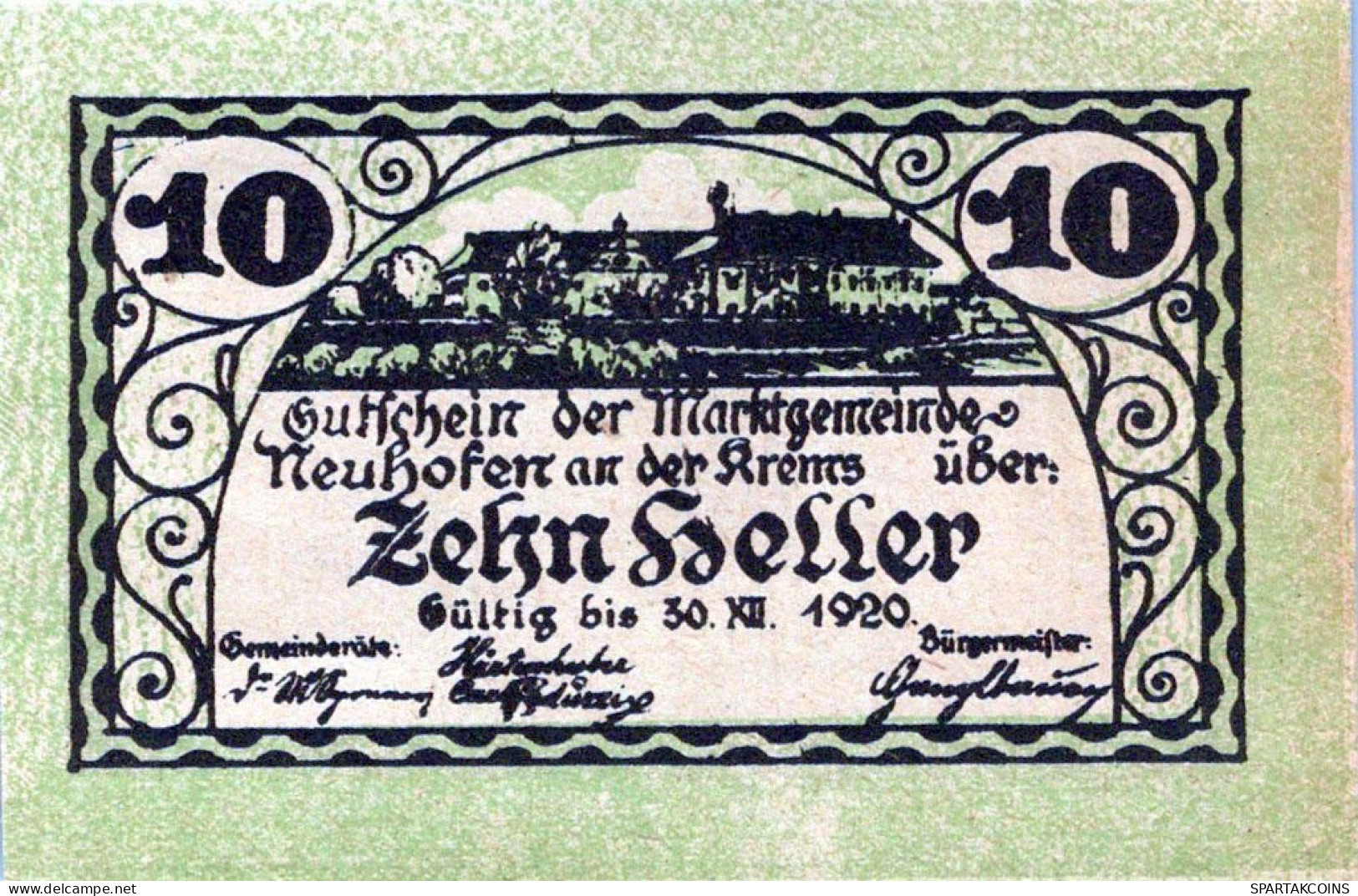 10 HELLER 1920 Stadt NEUHOFEN AN DER KREMS Oberösterreich Österreich #PE446 - [11] Emissioni Locali