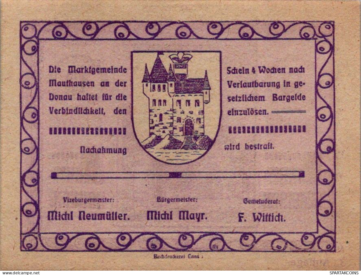10 HELLER 1920 Stadt MAUTHAUSEN Oberösterreich Österreich UNC Österreich Notgeld #PH470 - Lokale Ausgaben