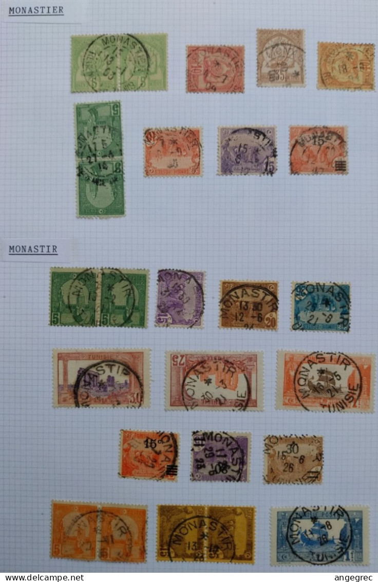 Tunisie Lot Timbre Oblitération Choisies Monastier, Monastir   à Voir - Used Stamps