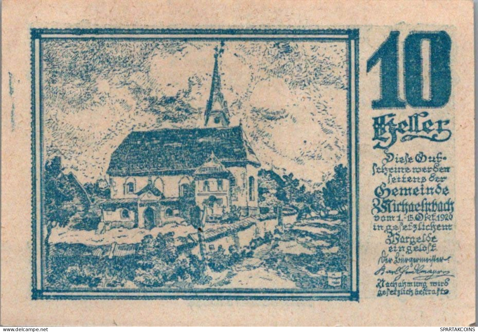 10 HELLER 1920 Stadt MARCHTRENK Oberösterreich Österreich Notgeld #PD823 - [11] Emisiones Locales