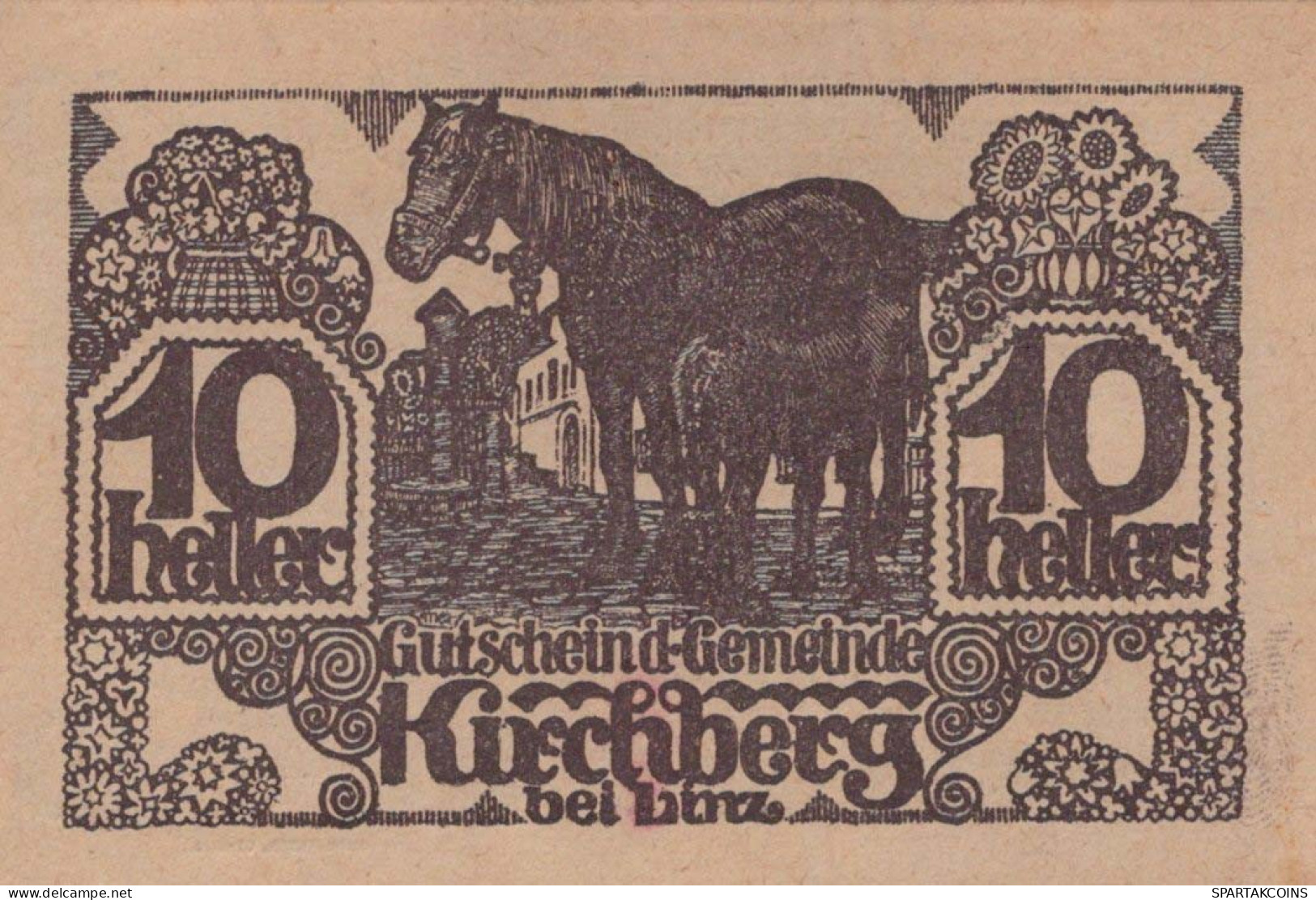 10 HELLER 1920 Stadt KIRCHBERG BEI LINZ Oberösterreich Österreich Notgeld Papiergeld Banknote #PG914 - [11] Emisiones Locales