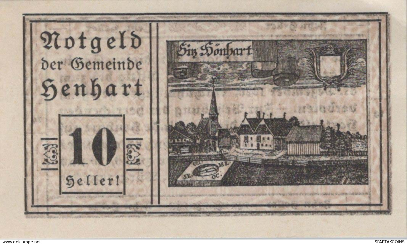 10 HELLER 1920 Stadt HENHART Oberösterreich Österreich Notgeld Banknote #PD601 - [11] Emisiones Locales