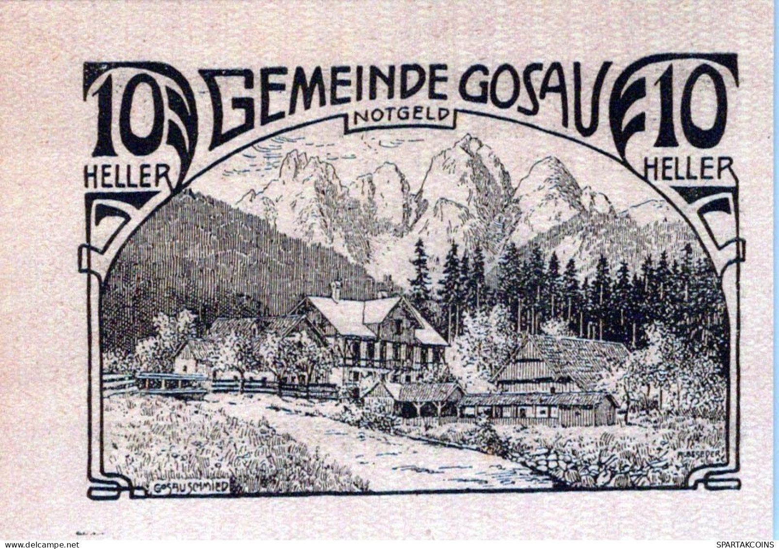 10 HELLER 1920 Stadt GOSAU Oberösterreich Österreich Notgeld Papiergeld Banknote #PG830 - Lokale Ausgaben