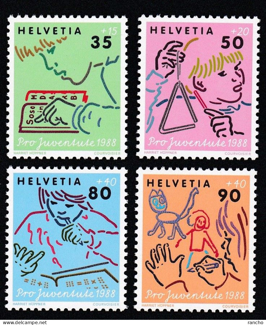 ** PRO/J. 1988 SERIE COLLECTION TIMBRES NEUFS A/GOMME C/S.B.K. Nr:J307/10. Y&TELLIER Nr:1309/12. MICHEL Nr:1381/84.** - Unused Stamps