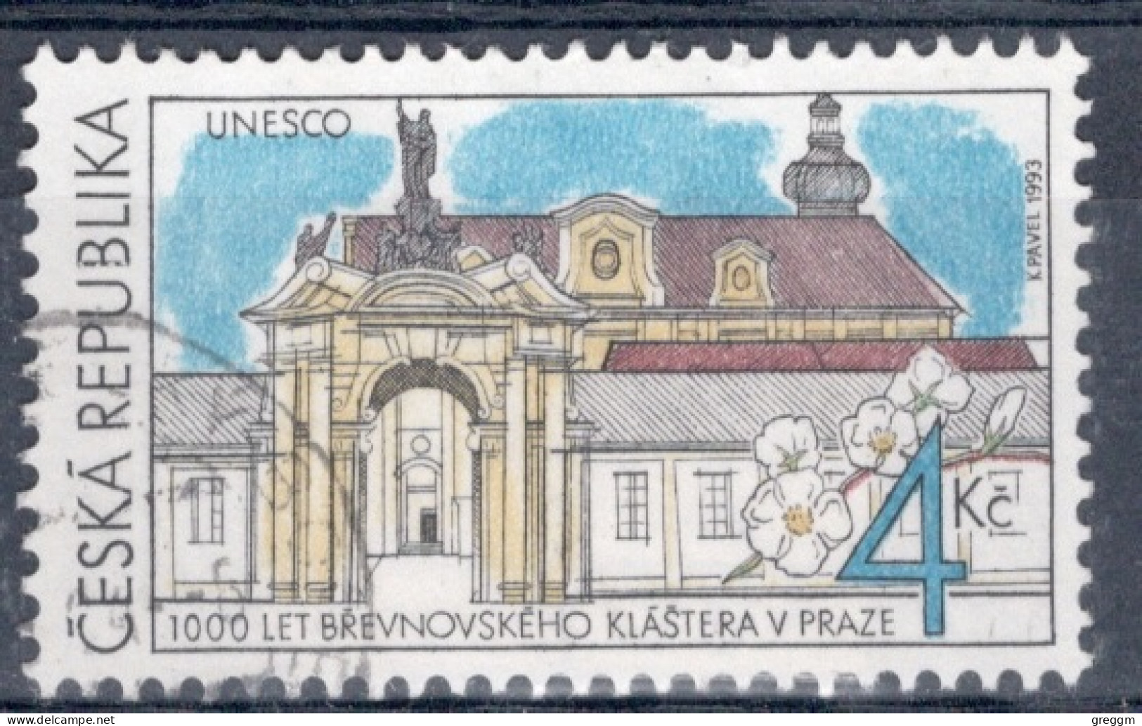 Czech Republic 1993 Single Stamp To Celebrate Brevenov Castle, Prague - 1000th Anniversary In Fine Used - Gebraucht