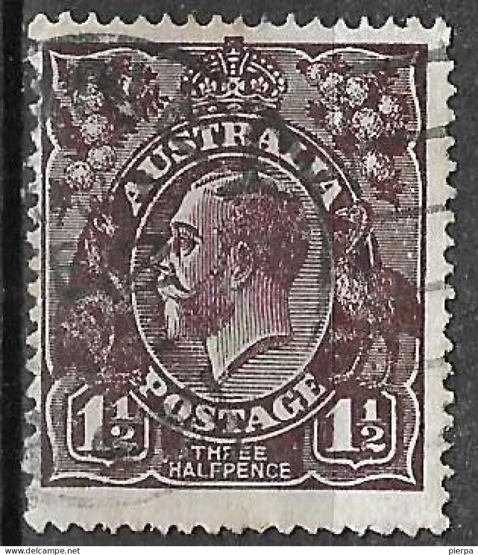 AUSTRALIA - 1918 - GIORGIO V - 1,1/2 - FIL. IV - USATO ( YVERT 34 - MICHEL 57) - Oblitérés