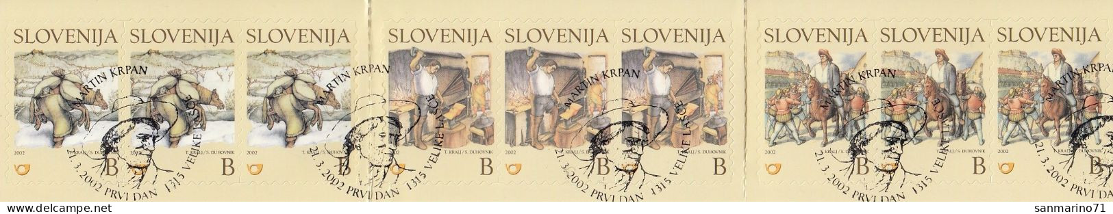 SLOVENIA 389-391,carnet,used,hinged - Eslovenia