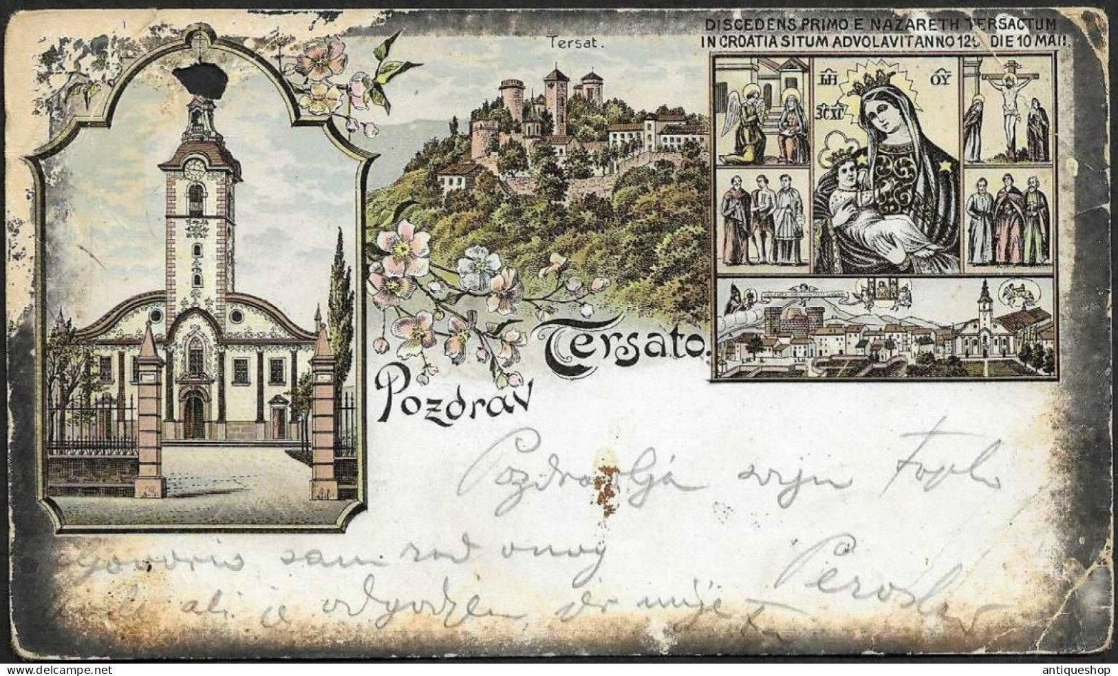 Croatia-----Trsat (Fiume)-----old Postcard - Croatie