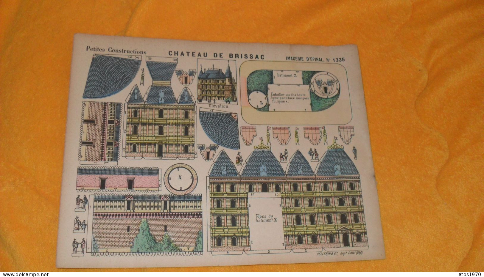 PETITES CONSTRUCTIONS CHATEAU DE BRISSAC IMAGERIE D'EPINAL N°1335 - Arquitectura
