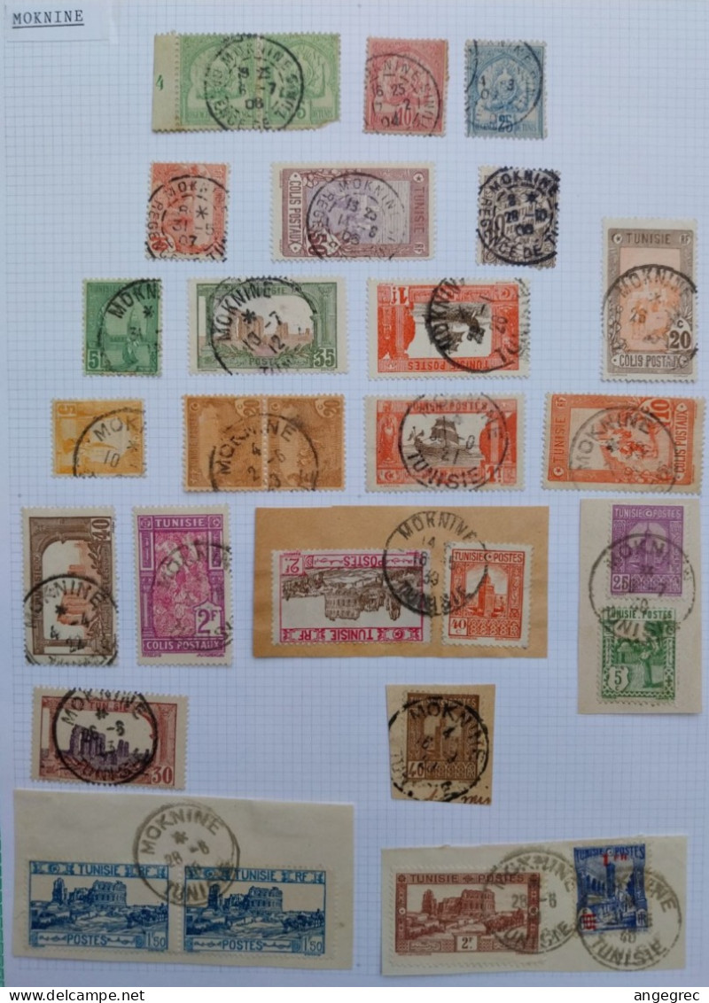 Tunisie Lot Timbre Oblitération Choisies Moknine Dont Colis Postaux Et Fragment à Voir - Used Stamps