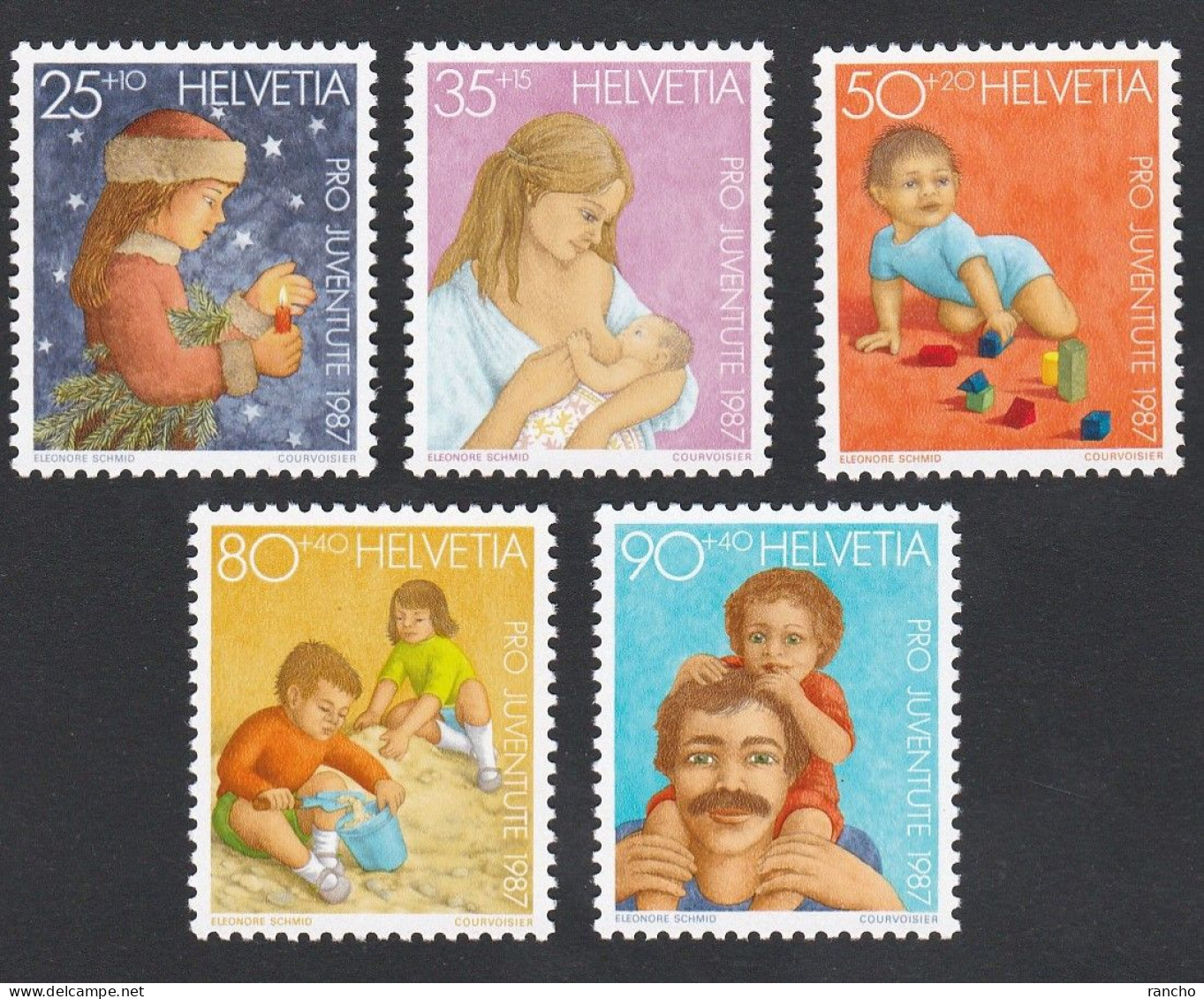 ** PRO/J. 1987 SERIE COLLECTION TIMBRES NEUFS A/GOMME C/S.B.K. Nr:J302/06. Y&TELLIER Nr:1288/92. MICHEL Nr:1359/63.** - Neufs