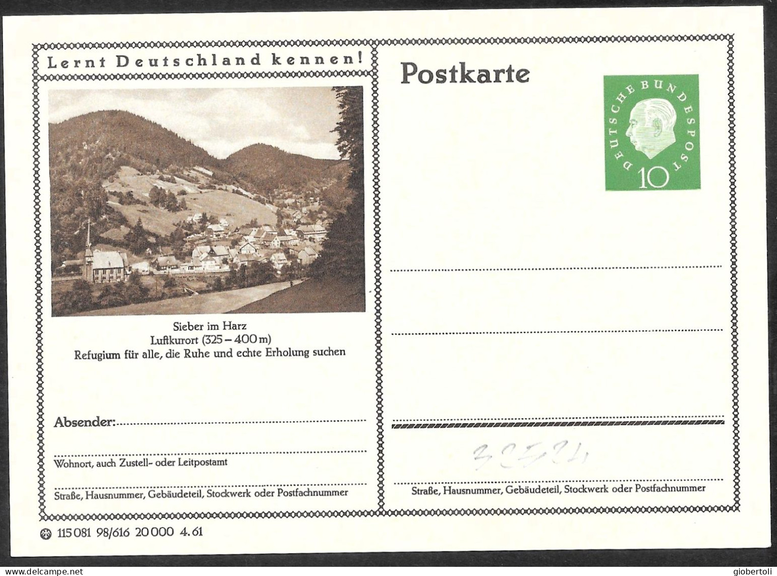 Germania/Germany/Allemagne: Intero, Stationery, Entier, Località Turistica, Tourist Location, Lieu Touristique - Otros & Sin Clasificación