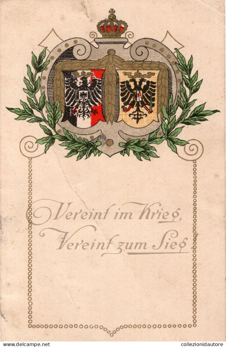 FELDPOST - VEREINT IM KRIEG - VEREINT ZUM SIEG - CARTOLINA FP SPEDITA NEGLI ANNI 10 - Compleanni