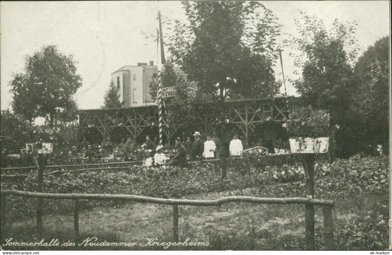 Postcard Neudamm (Neumark) Dębno Kriegsheim Sommerhalle Myślibórz (Soldin)  1918 - Pommern