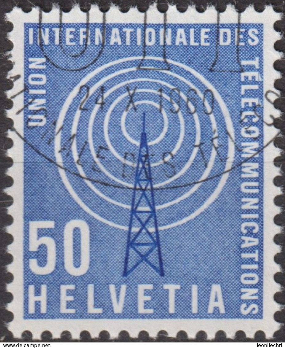 1960 CH / Dienstmarke UIT ° Mi:CH-UIT 9, Yt:CH S425, Zum:CH-UIT 9, 100 Jahre Internationale Fernmeldeunion - Service