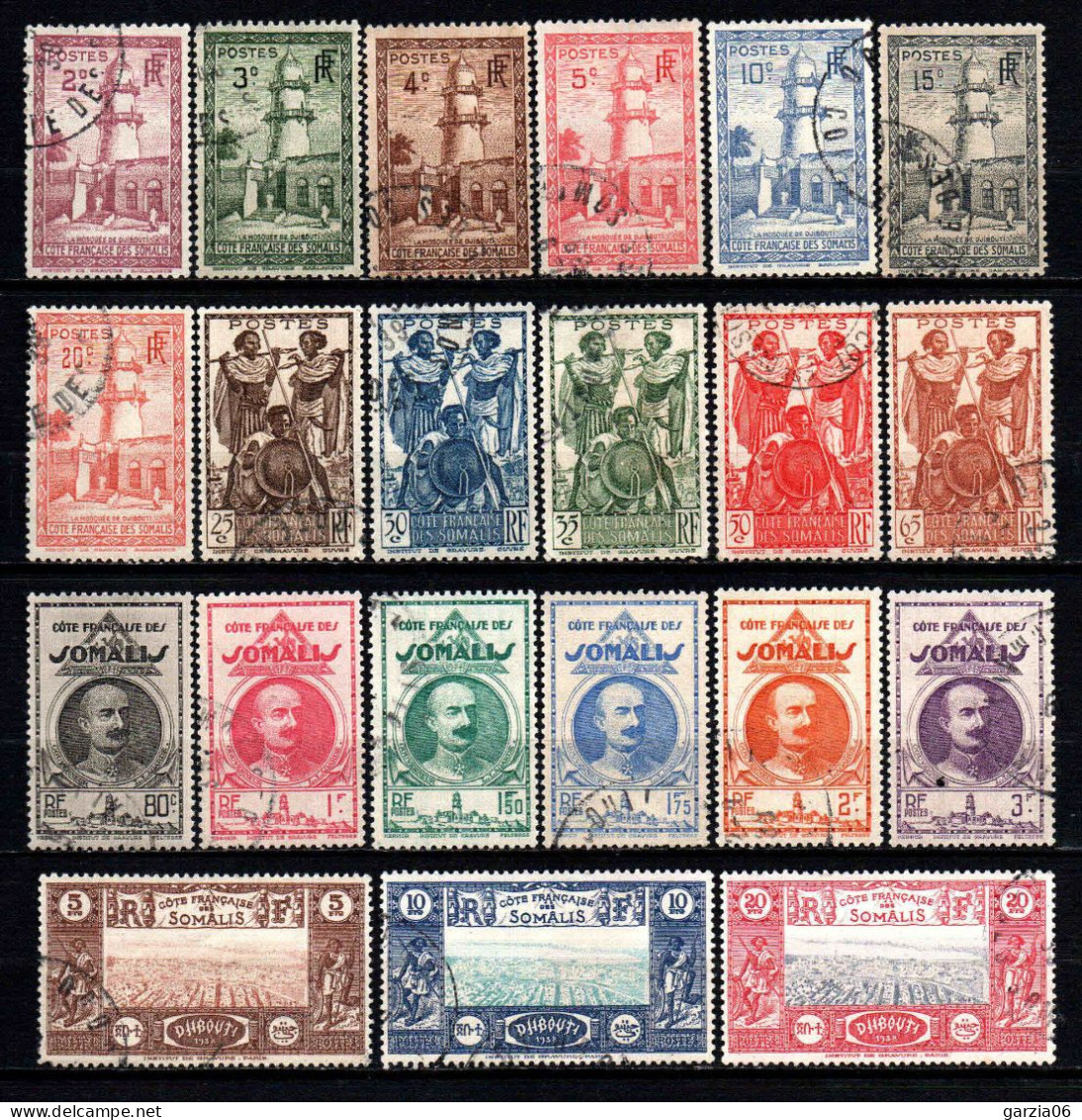 Cote Des Somalis  - 1938 - Aspects Des Somalis   -  N° 148 à 169 Sauf 159  - Oblit - Used - Usados