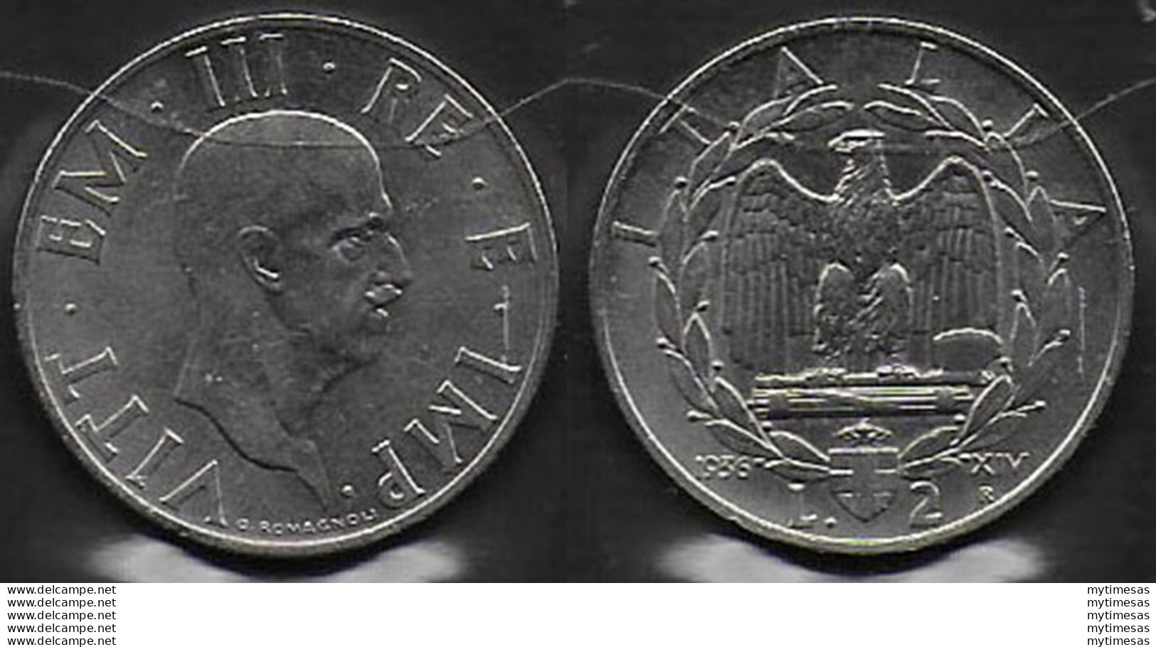 1936 Italia VE III Lire 2 Impero In Nichelio SPL+ - 1900-1946 : Victor Emmanuel III & Umberto II