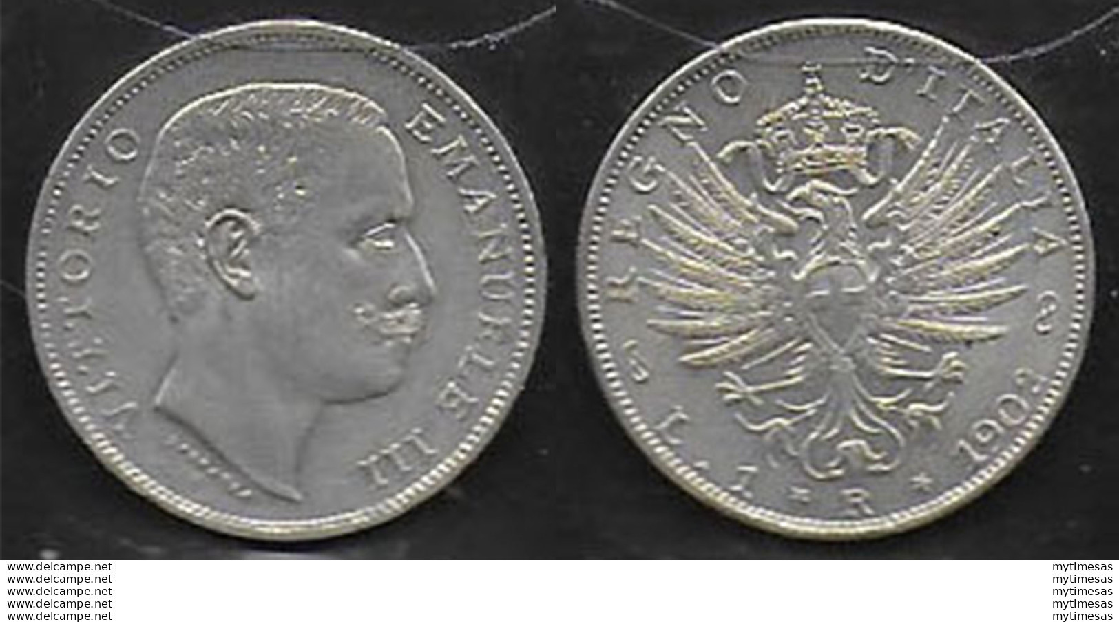 1902 Italia VE III Lire 1 Aquila Sabauda In Argento QFDC - 1900-1946 : Víctor Emmanuel III & Umberto II