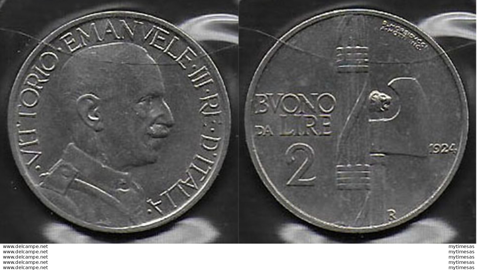 1924 Italia VE III Lire 2 Buono Fascio In Nichelio SPL - 1900-1946 : Víctor Emmanuel III & Umberto II