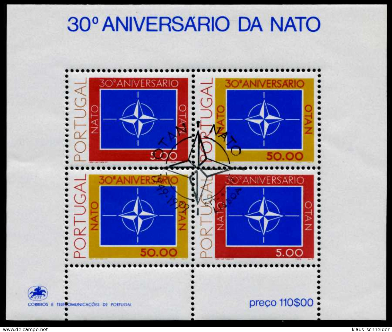 PORTUGAL Block 26 Zentrisch Gestempelt S018D7A - Blocks & Sheetlets