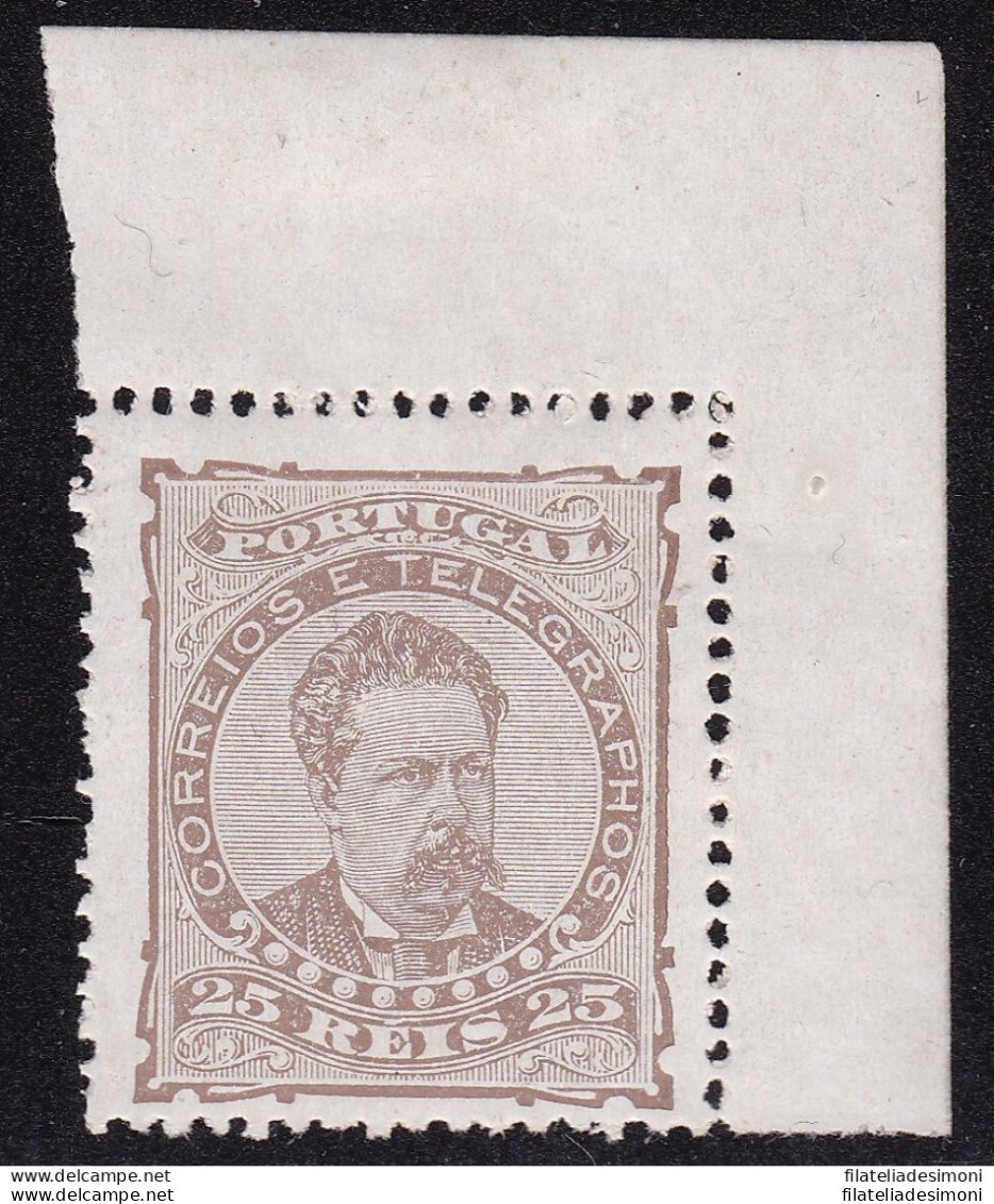 1882-87 Portogallo  - Yvert N. 59  25 Reals Bruno  MNH** - Andere & Zonder Classificatie