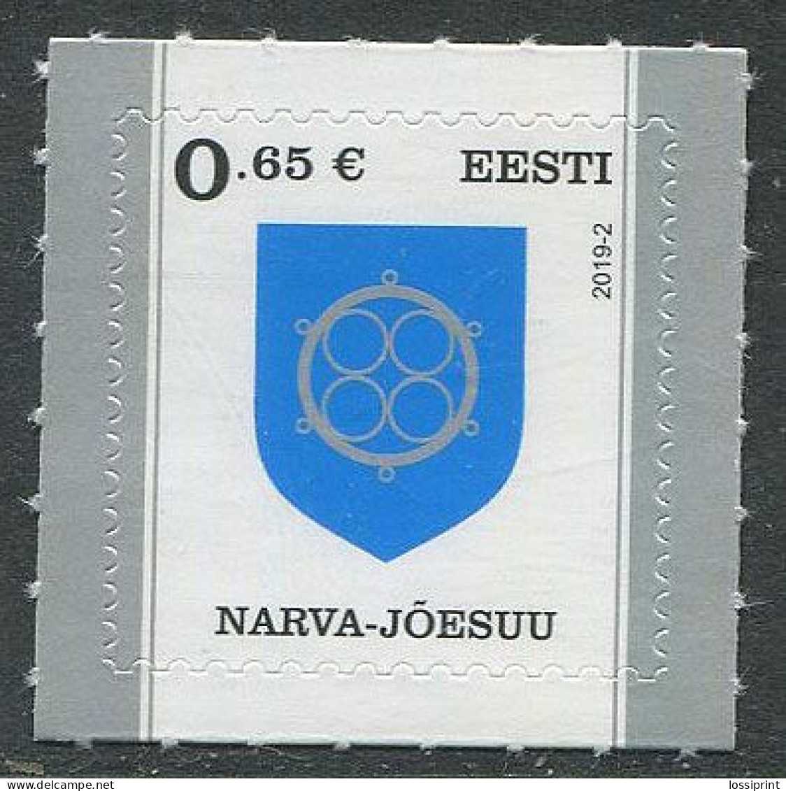 Estonia:Unused Stamp Narva-Jõesuu Coat Of Arm, 2019, MNH - Estonie