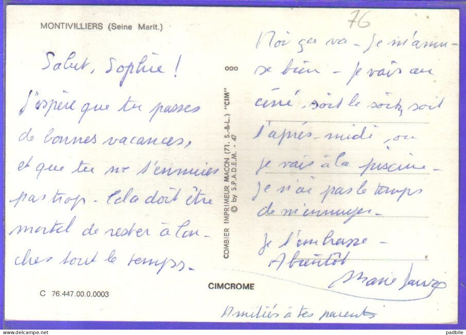 Carte Postale 76. Montivilliers  Blason  Très Beau Plan - Montivilliers