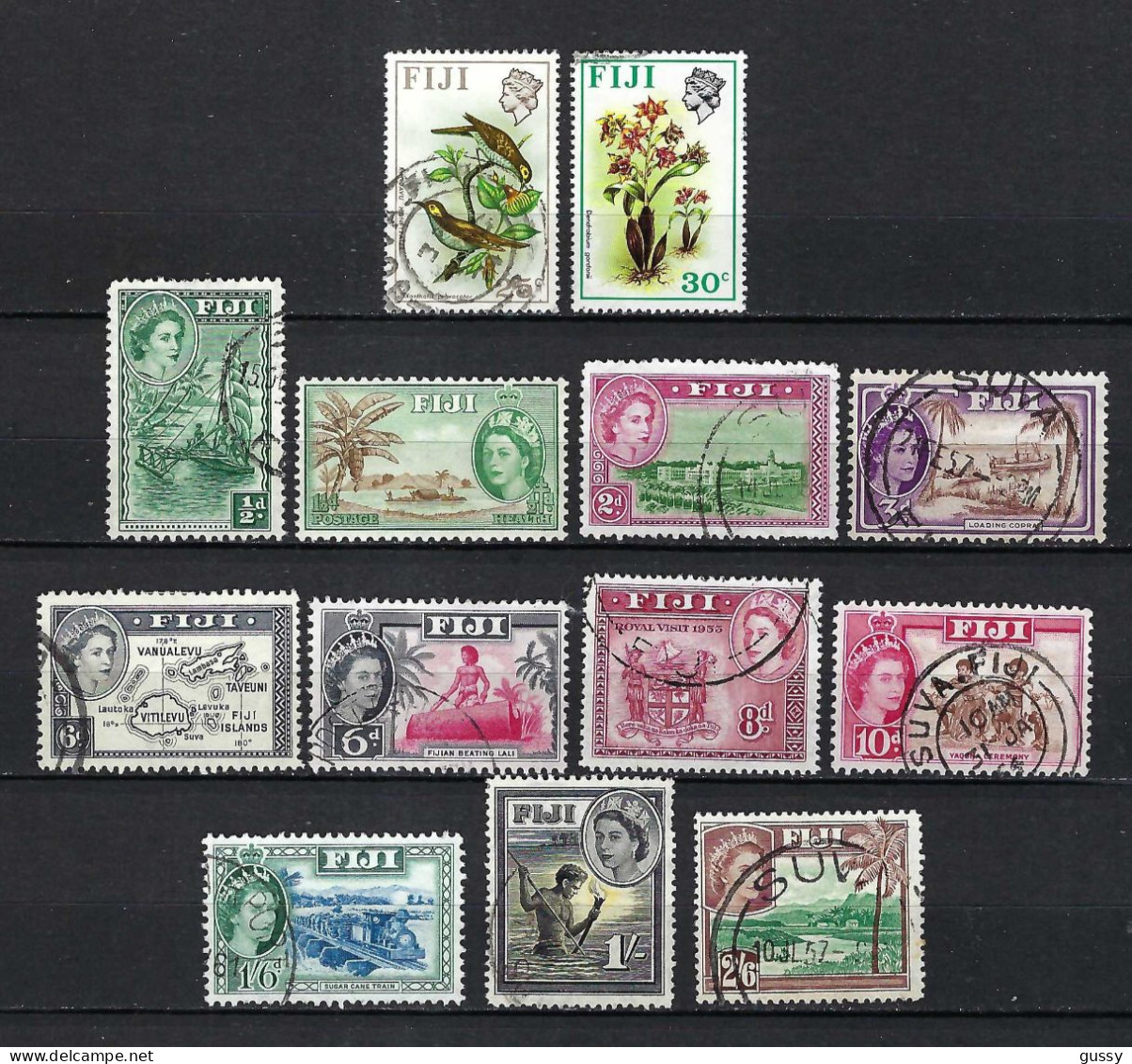 FIDJI Ca.1953-70: Lot D'obl. - Fiji (...-1970)