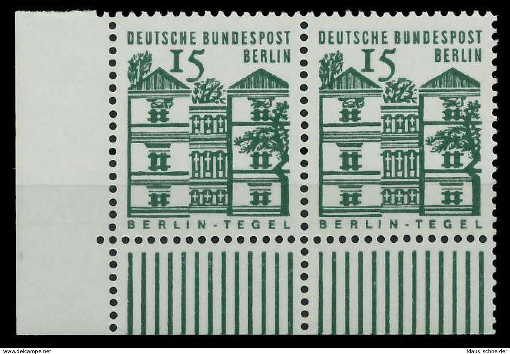 BERLIN DS D-BAUW. 1 Nr 243 Postfrisch WAAGR PAAR ECKE-U X8ED5BA - Ungebraucht