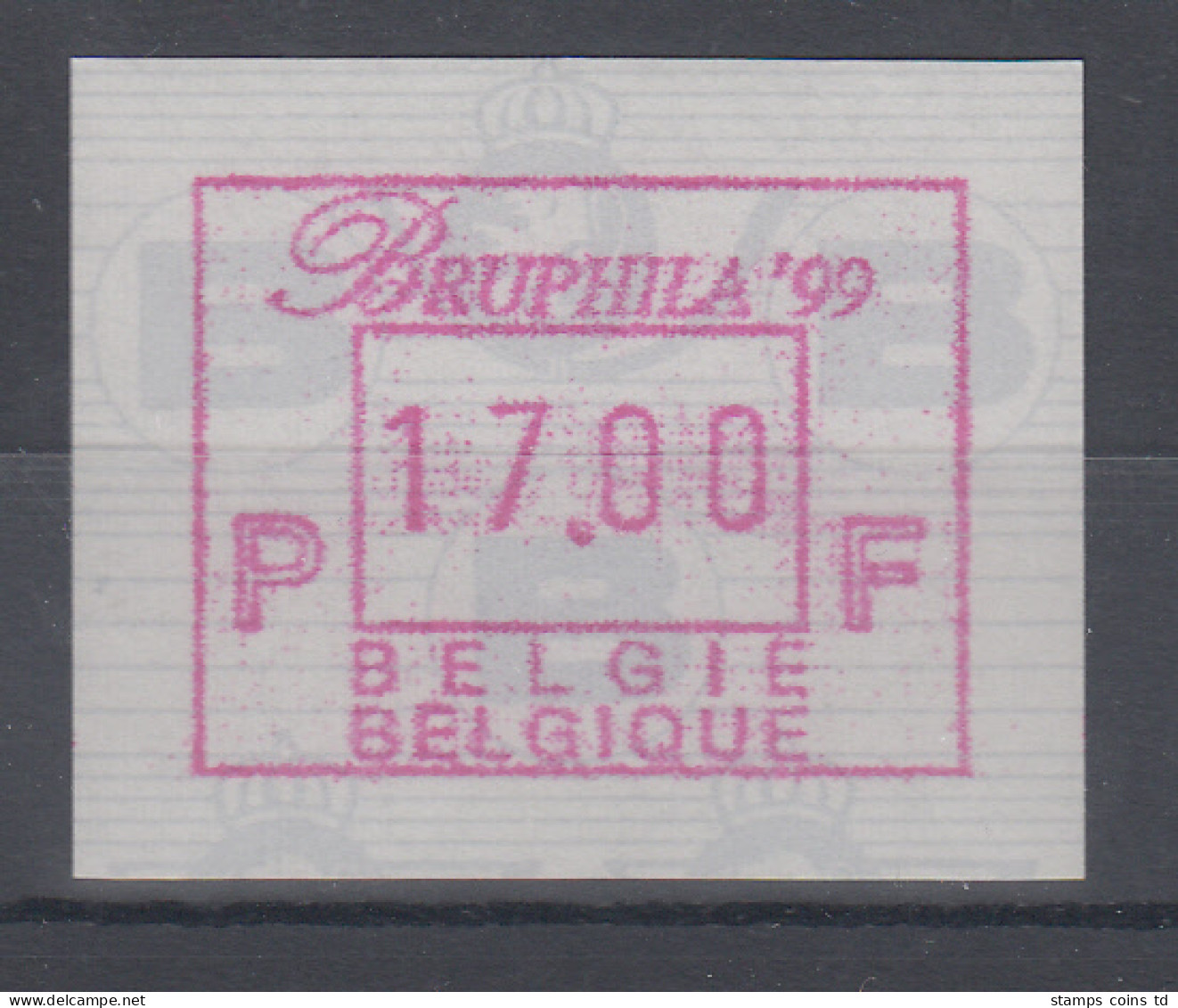 Belgien FRAMA-ATM Sonderausgabe BRUPHILA `99 **  - Other & Unclassified