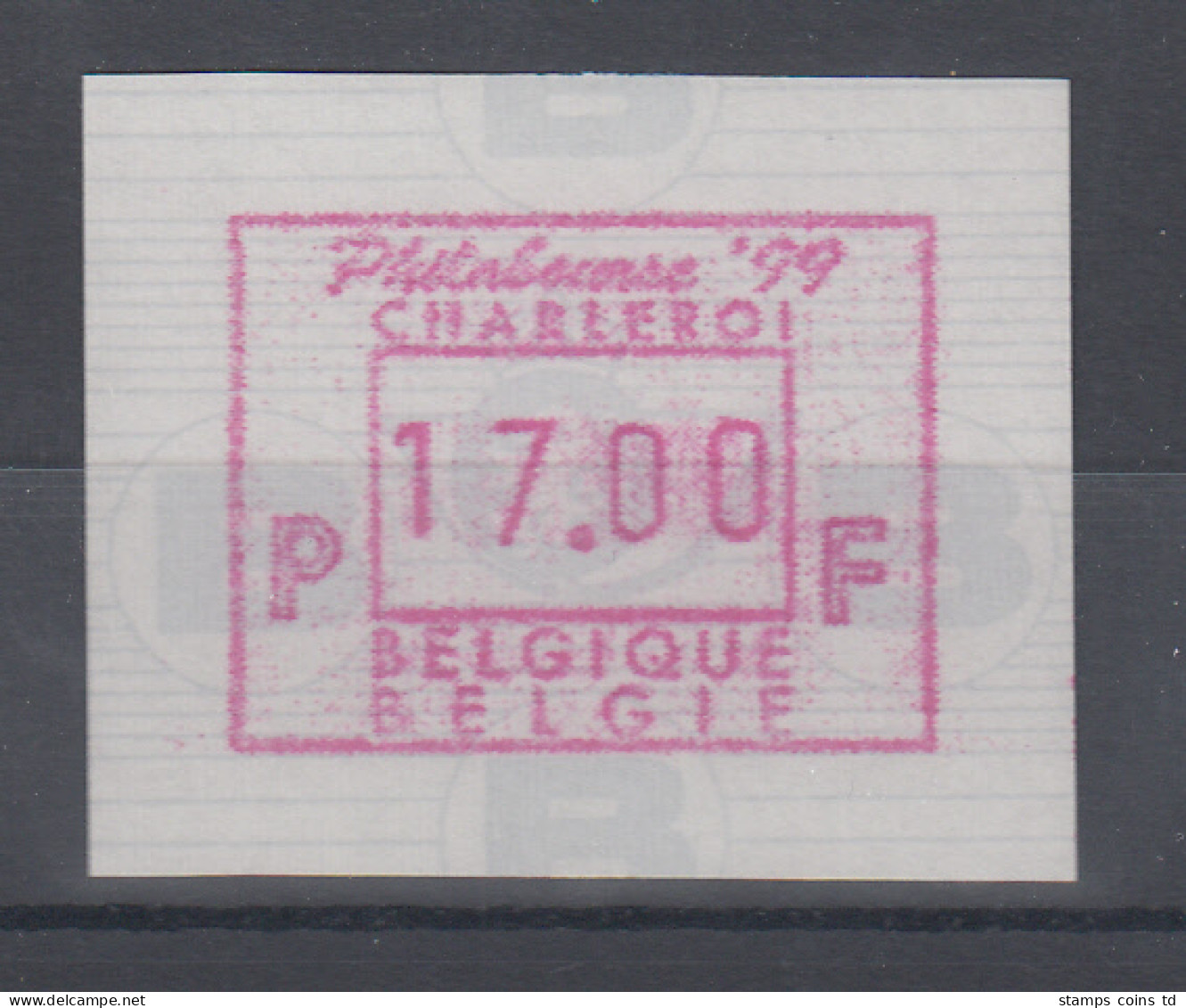 Belgien FRAMA-ATM Sonderausgabe PHILABOURSE `99 **  - Sonstige & Ohne Zuordnung