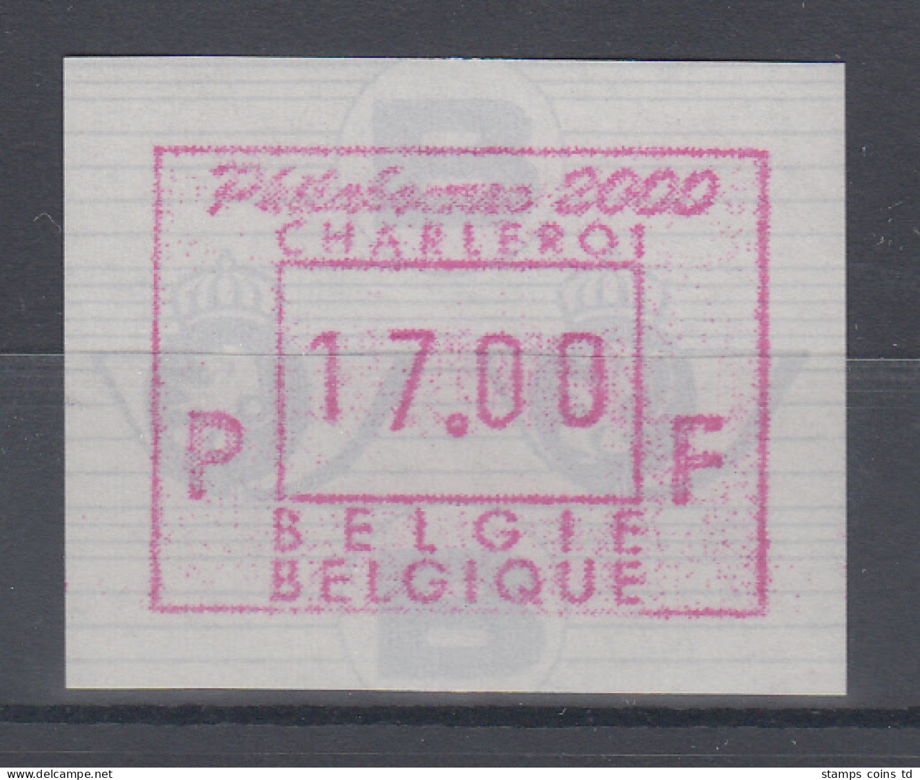 Belgien FRAMA-ATM Sonderausgabe PHILABOURSE 2000 **  - Other & Unclassified