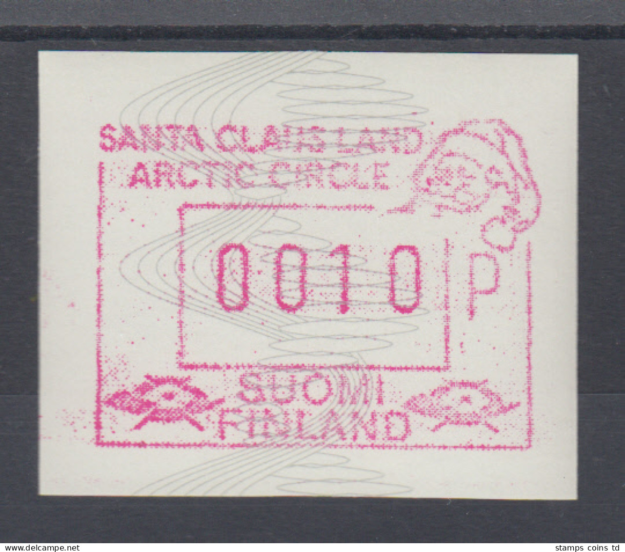 Finnland 1990 FRAMA-ATM Wellenlinien Und Spiralen SANTA CLAUS LAND, Mi.-Nr. 9 - Vignette [ATM]