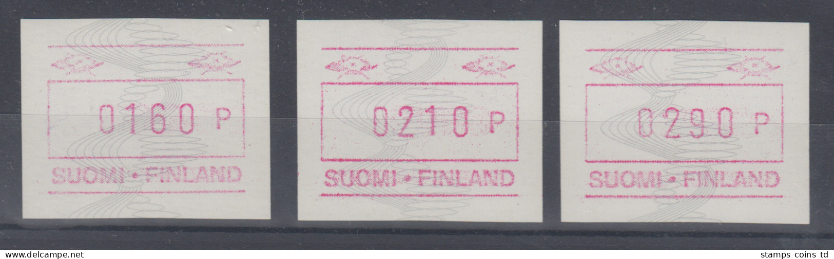 Finnland 1990 FRAMA-ATM Wellenlinien Und Spiralen Ohne Aut.-Nr.  Mi.-Nr. 7 Satz - Vignette [ATM]