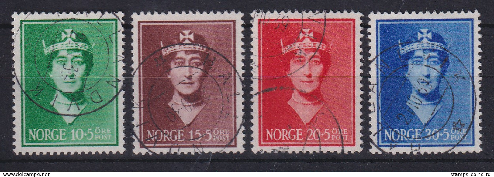 Norwegen 1939 Hilfsfonds Königin Maud  Mi.-Nr. 203-206 Gestempelt - Sonstige & Ohne Zuordnung