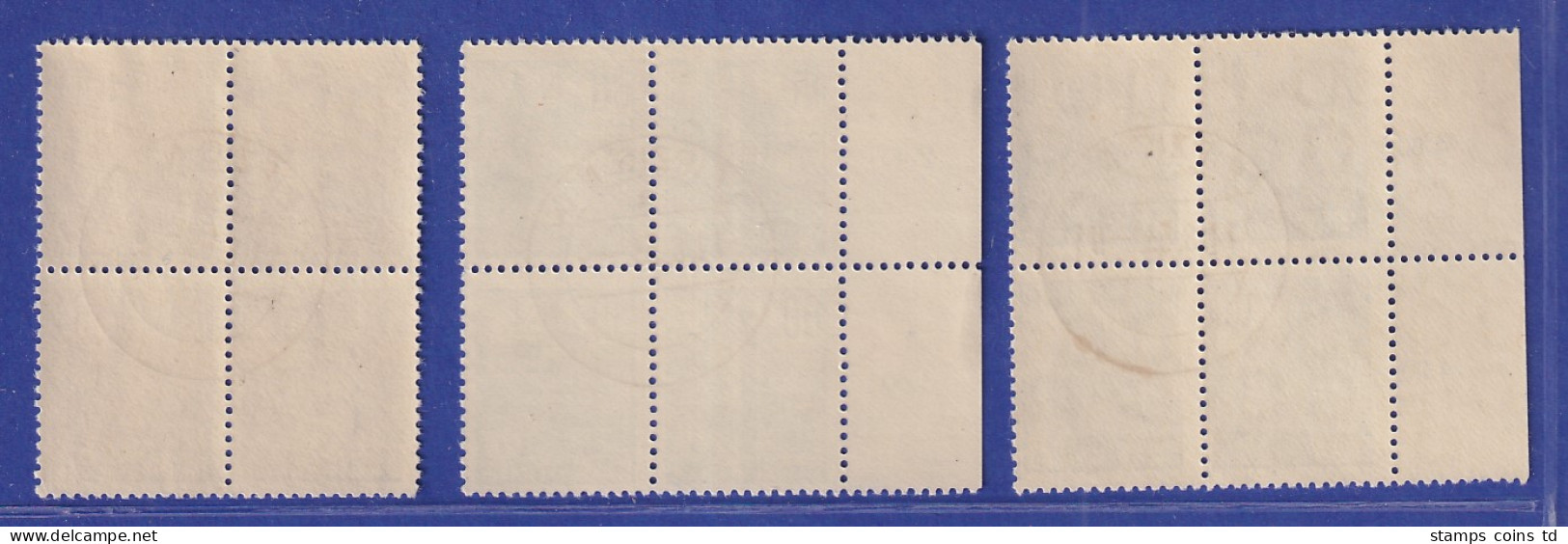 DDR 1953  5-Jahresplan Mi.-Nr. 362-79 (ohne 371) 17 Werte VIERERBLOCKS Echt O - Oblitérés