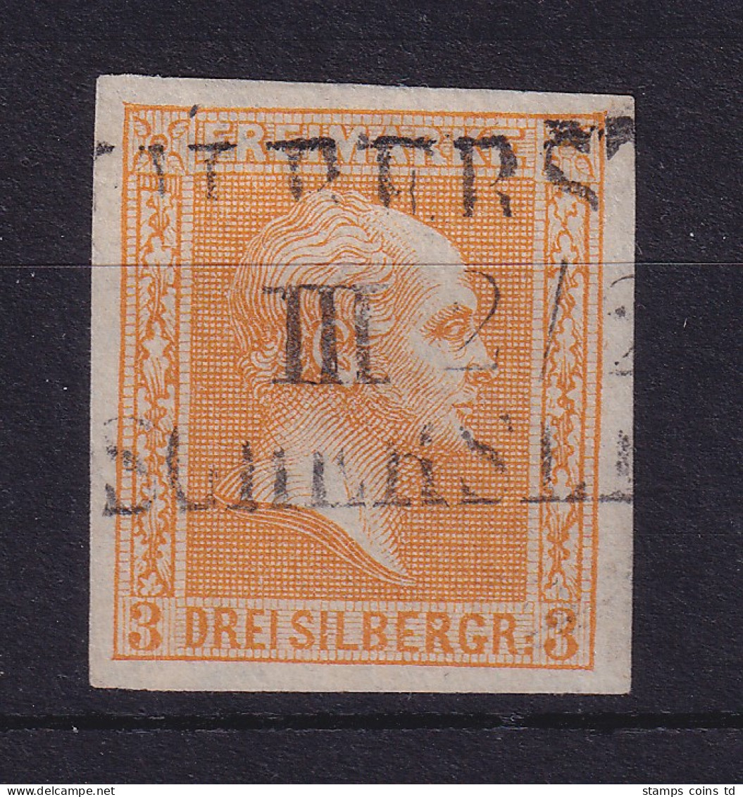 Preußen Friedrich Wilhelm IV. 3 Sgr  Mi.-Nr. 12 A O HALBERSTADT - ASCHERSLEBEN - Other & Unclassified