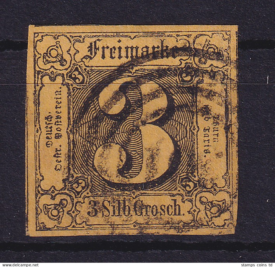 Thurn Und Taxis 3 Sgr  Mi.-Nr. 6 A Vollrandig  Gestempelt - Used