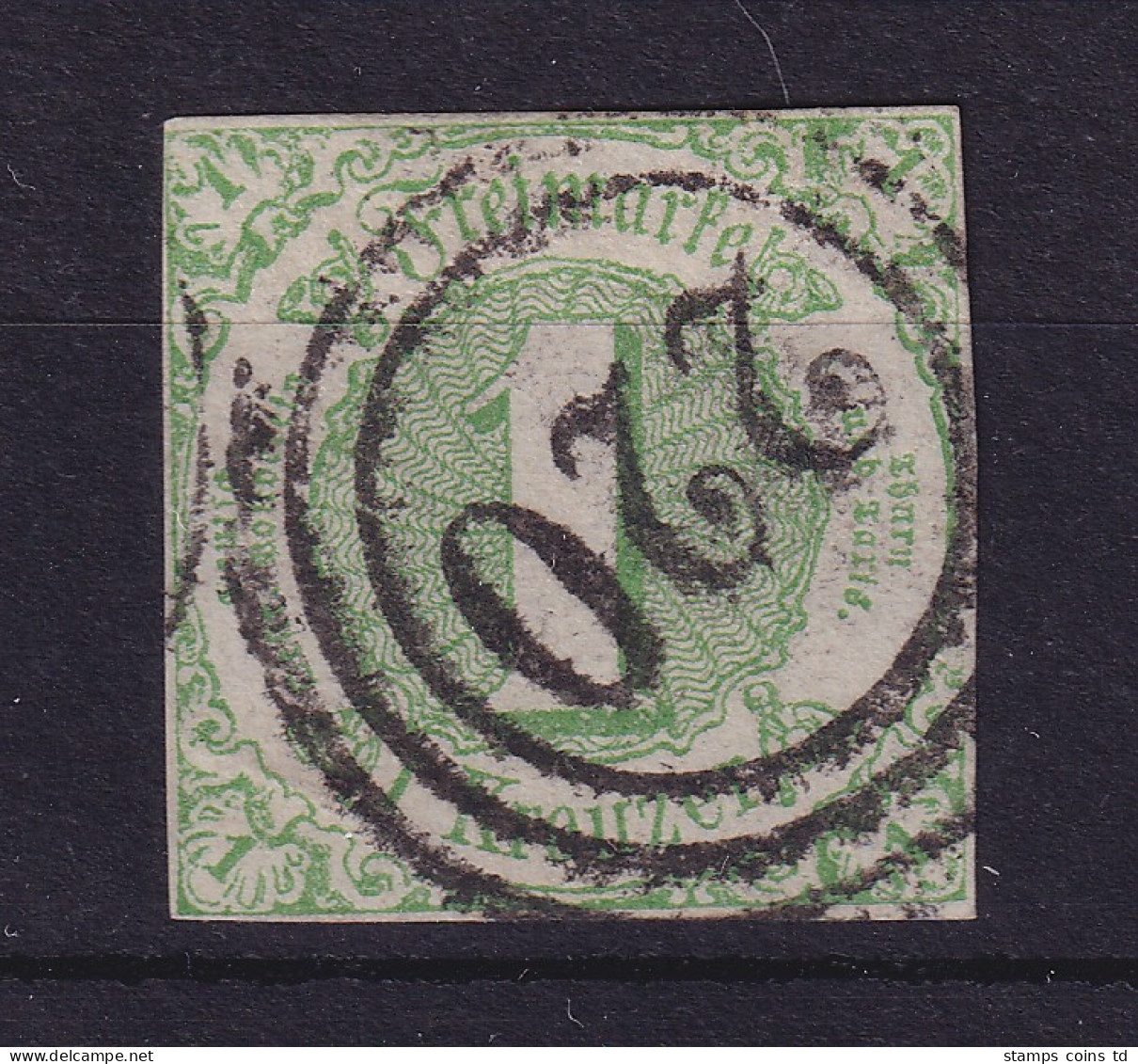 Thurn Und Taxis 1 Kr Mi.-Nr. 20 Knapp Vollrandig Mit Nr.-O 220 Frankfurt/M. - Usati