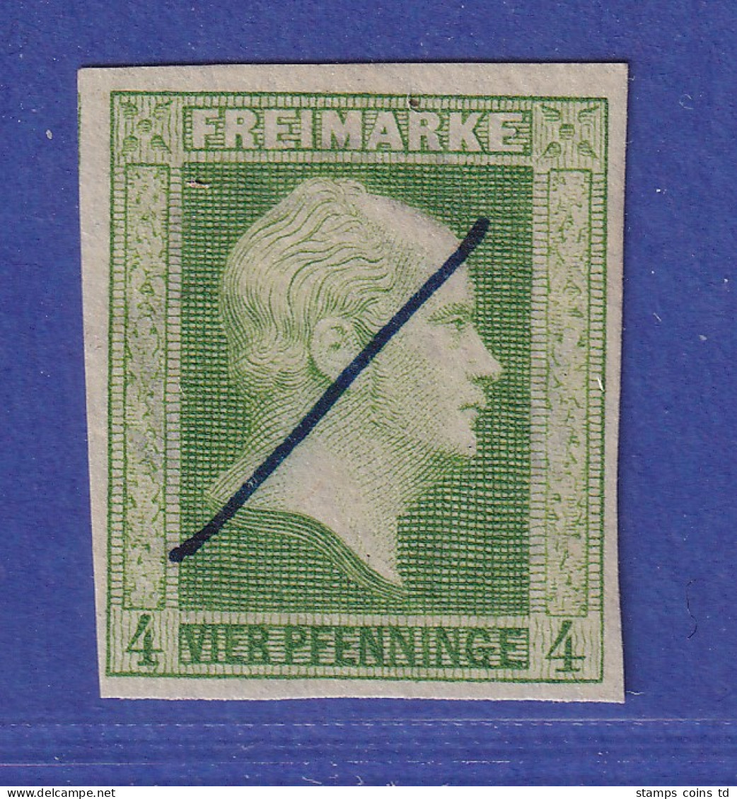 Preußen Friedrich Wilhelm IV. 4 Pf Mi.-Nr. 5 A Federzugentwertet Gpr. PFENNINGER - Autres & Non Classés