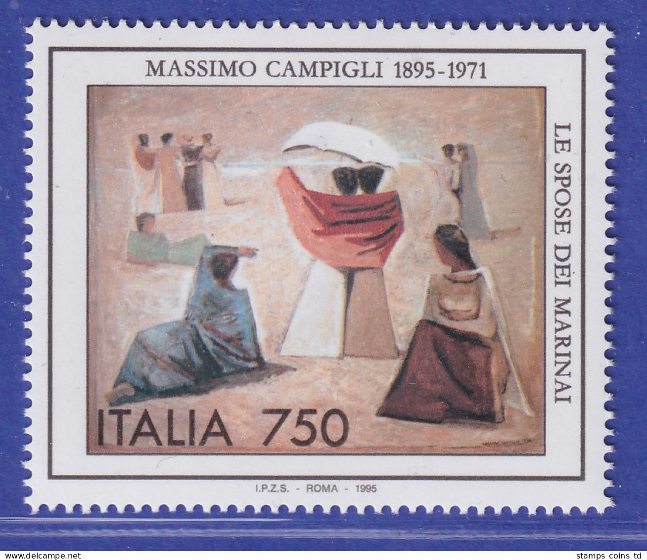 Italien 1995 Massimo Campigli, Seemannsbräute  Mi-Nr.2401 ** - Ohne Zuordnung