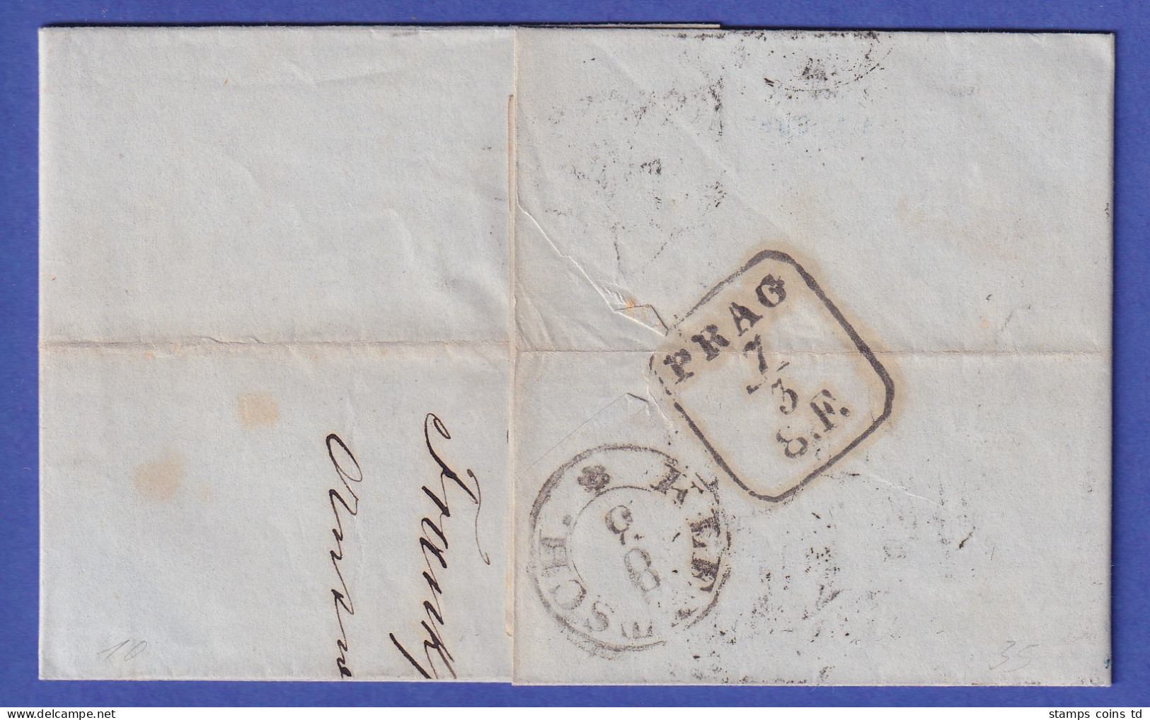 Thurn Und Taxis 9 Kr Mi.-Nr. 10 Auf Brief Von Frankfurt/M. Nach Kreuzhütte 1860 - Storia Postale