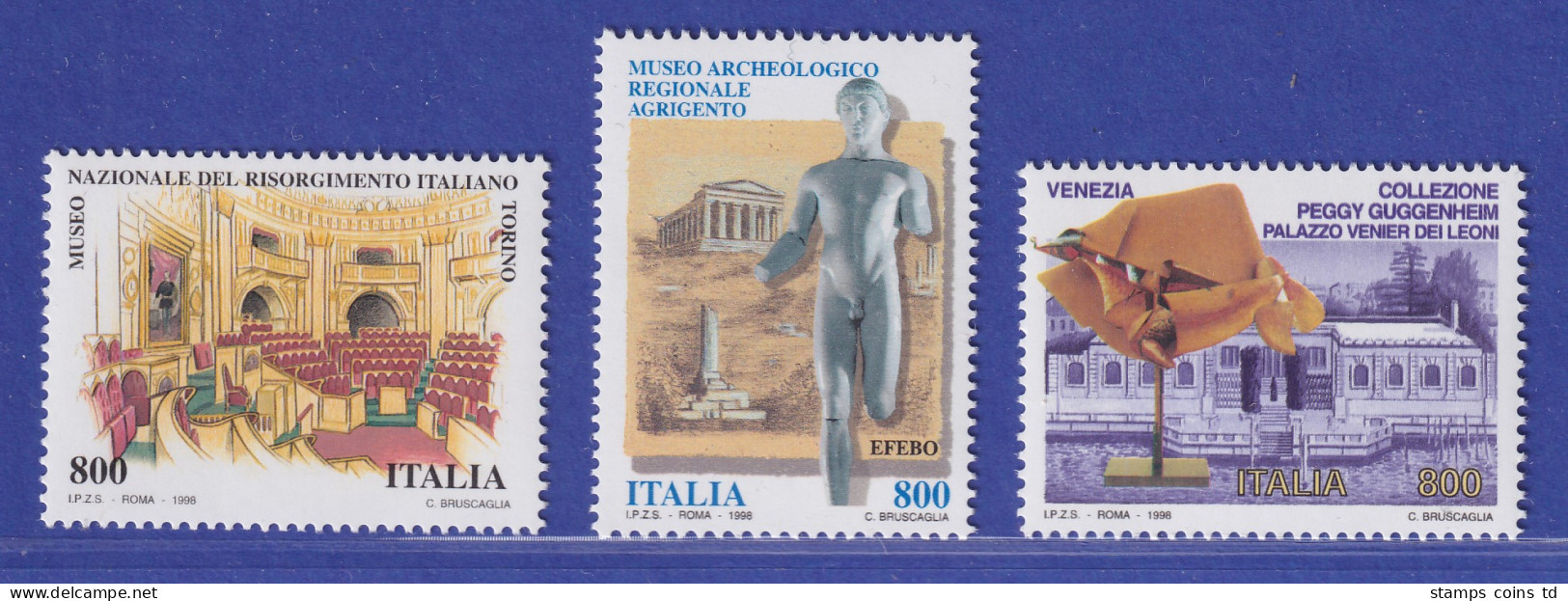 Italien 1998 Kunstschätze Aus Museen Und Staatlichen Archiven Mi.-Nr. 2574-76 ** - Zonder Classificatie