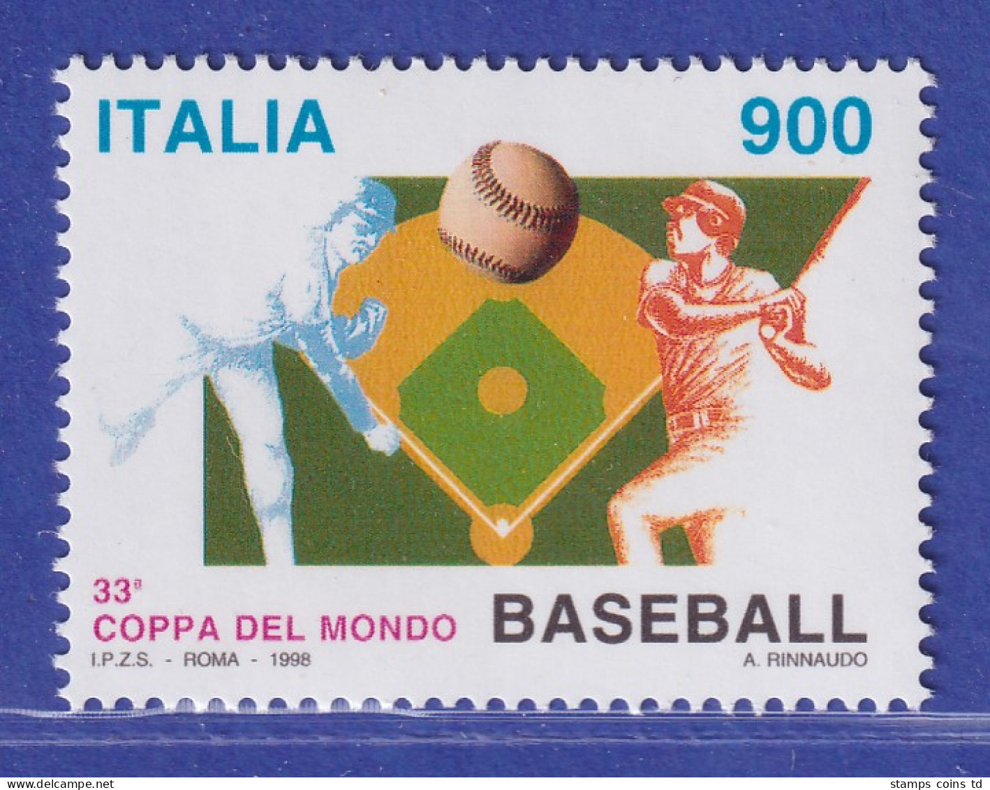 Italien 1998 Baseball-Weltmeisterschaft Florenz Mi.-Nr. 2584 ** - Ohne Zuordnung