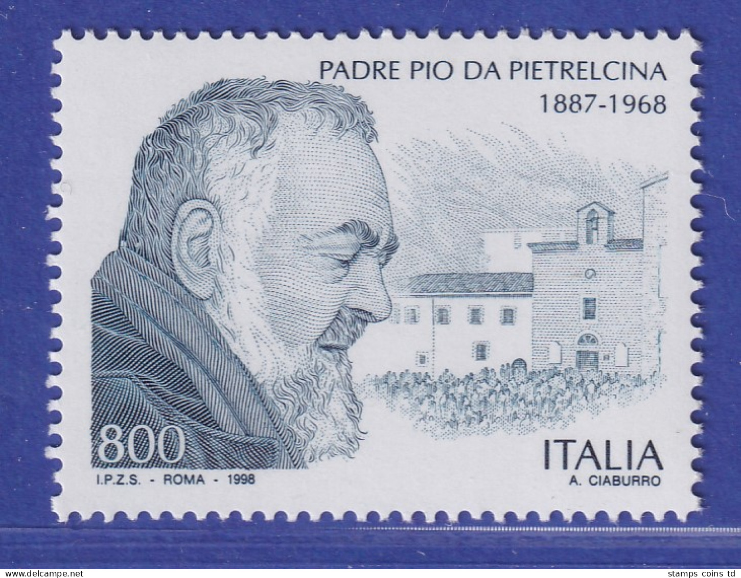 Italien 1998 Pater Pio Von Pietrelcina  Mi.-Nr. 2589 ** - Ohne Zuordnung