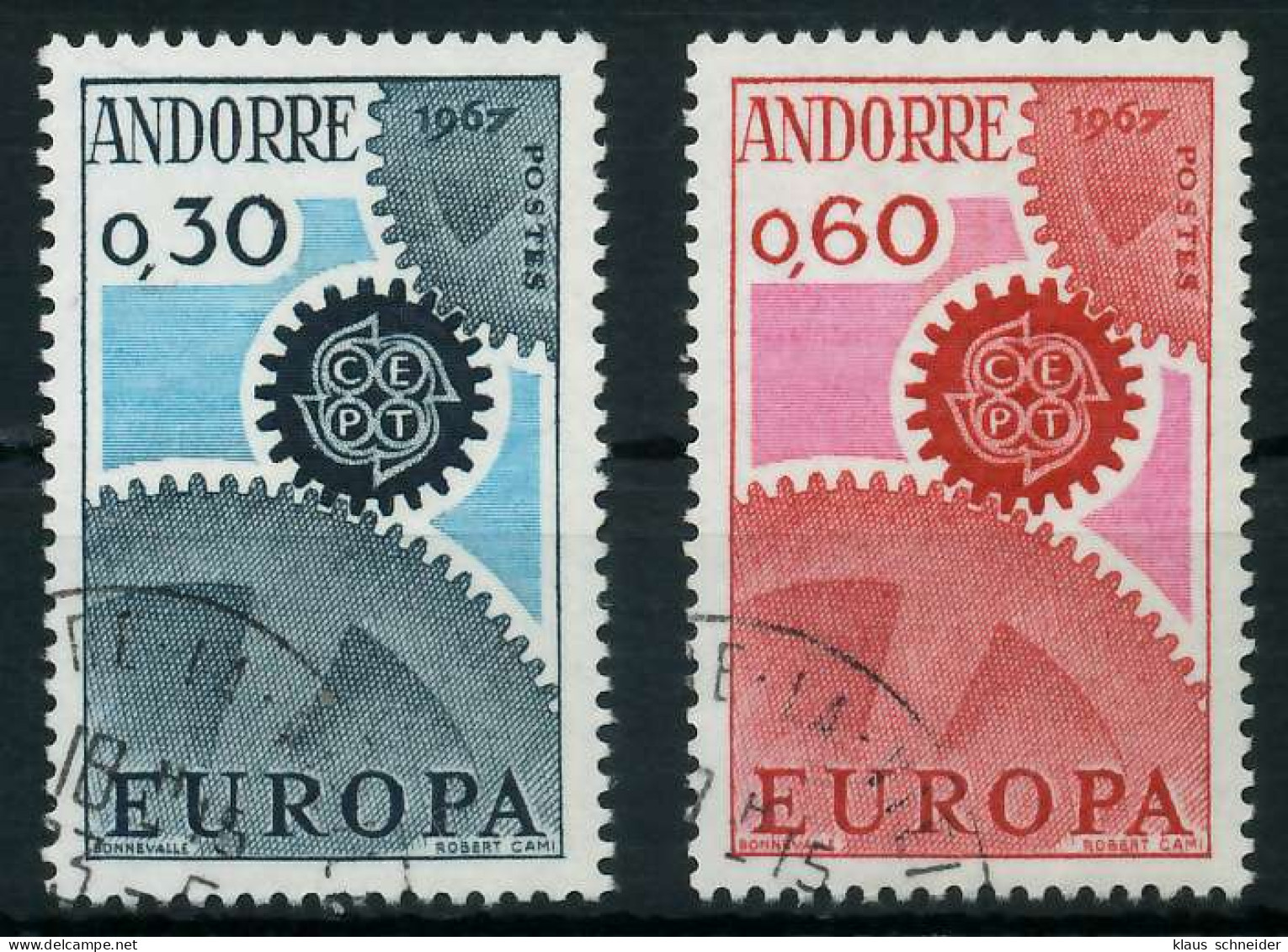 ANDORRA (FRANZ. POST) 1967 Nr 199-200 Gestempelt X9C83BE - Used Stamps