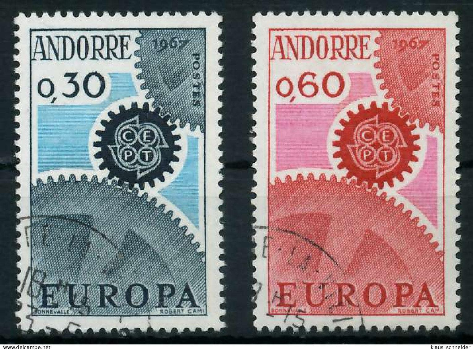 ANDORRA (FRANZ. POST) 1967 Nr 199-200 Gestempelt X9C83BE - Usados