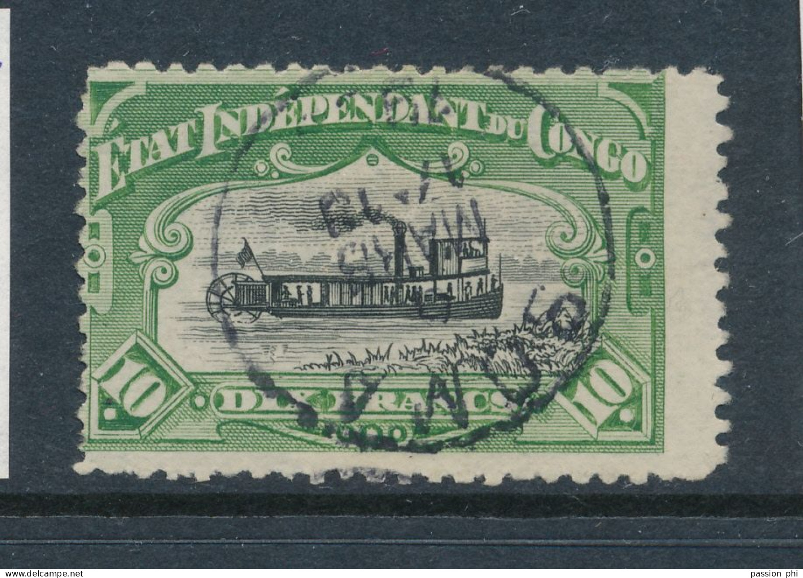 BELGIAN CONGO COB 29b PERF. 12 X 14 1/4 USED WITH WATERMARK FILIGRANE - Used Stamps