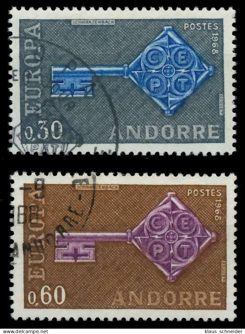 ANDORRA (FRANZ. POST) 1968 Nr 208-209 Gestempelt X9D1612 - Usati